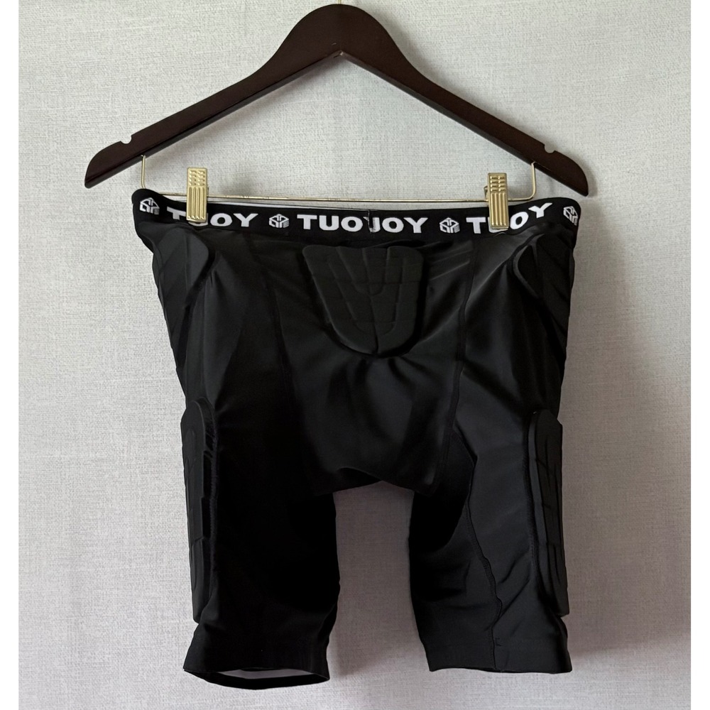 TUOY Mens Padded Compression Shorts Black‎ Size Large Impact Protection Gear